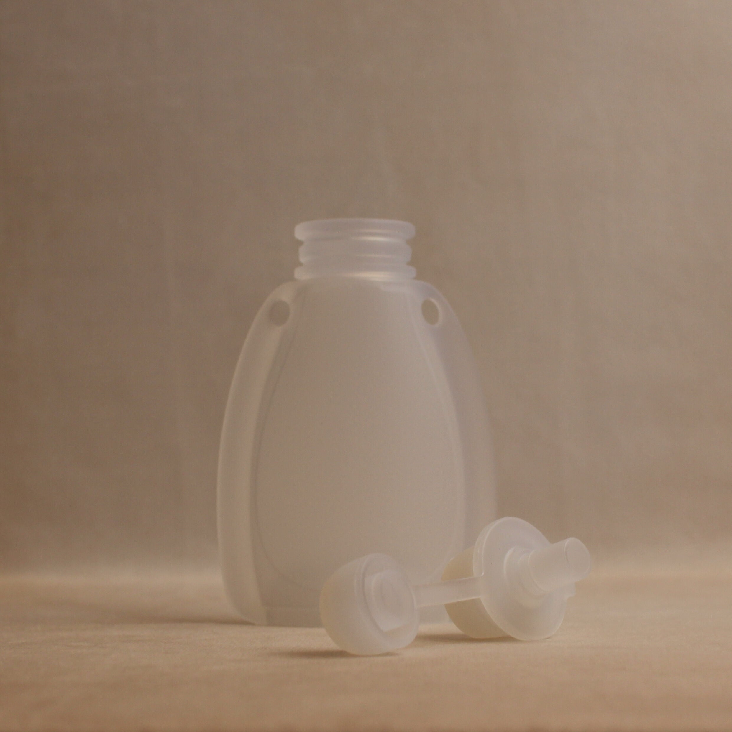 clear snack pouch with lid removed