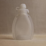 clear snack pouch with lid on