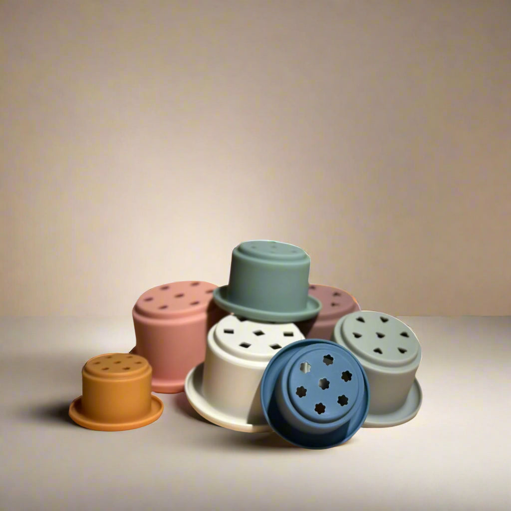 Silicone stacking cups