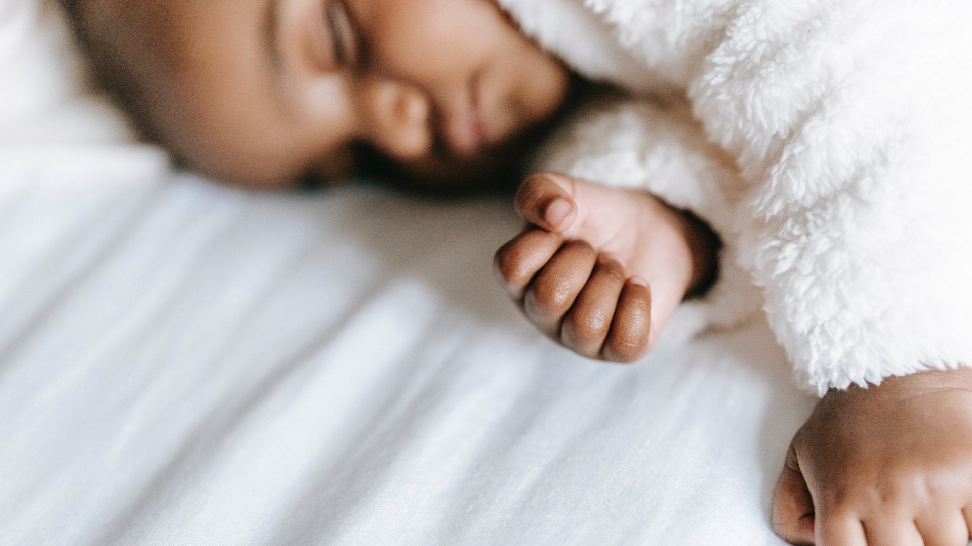 Sleep: Peaceful sleeping baby pictured