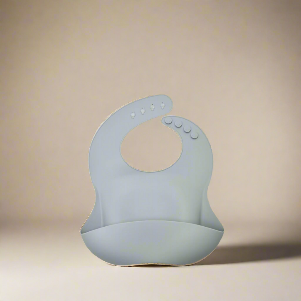 Slate silicone bib