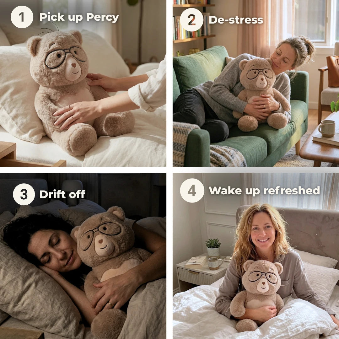 Percy, 5 lb. Comfort Bear™. Weighted relief for restless nights