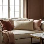 Weighted throw pillow in blush pink for anxiety and stress relief